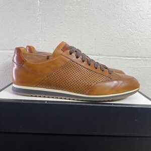 Magnanni Marlow 21565 Perforated Brown Leather Casual Sneaker Shoes Mens 10.5 M